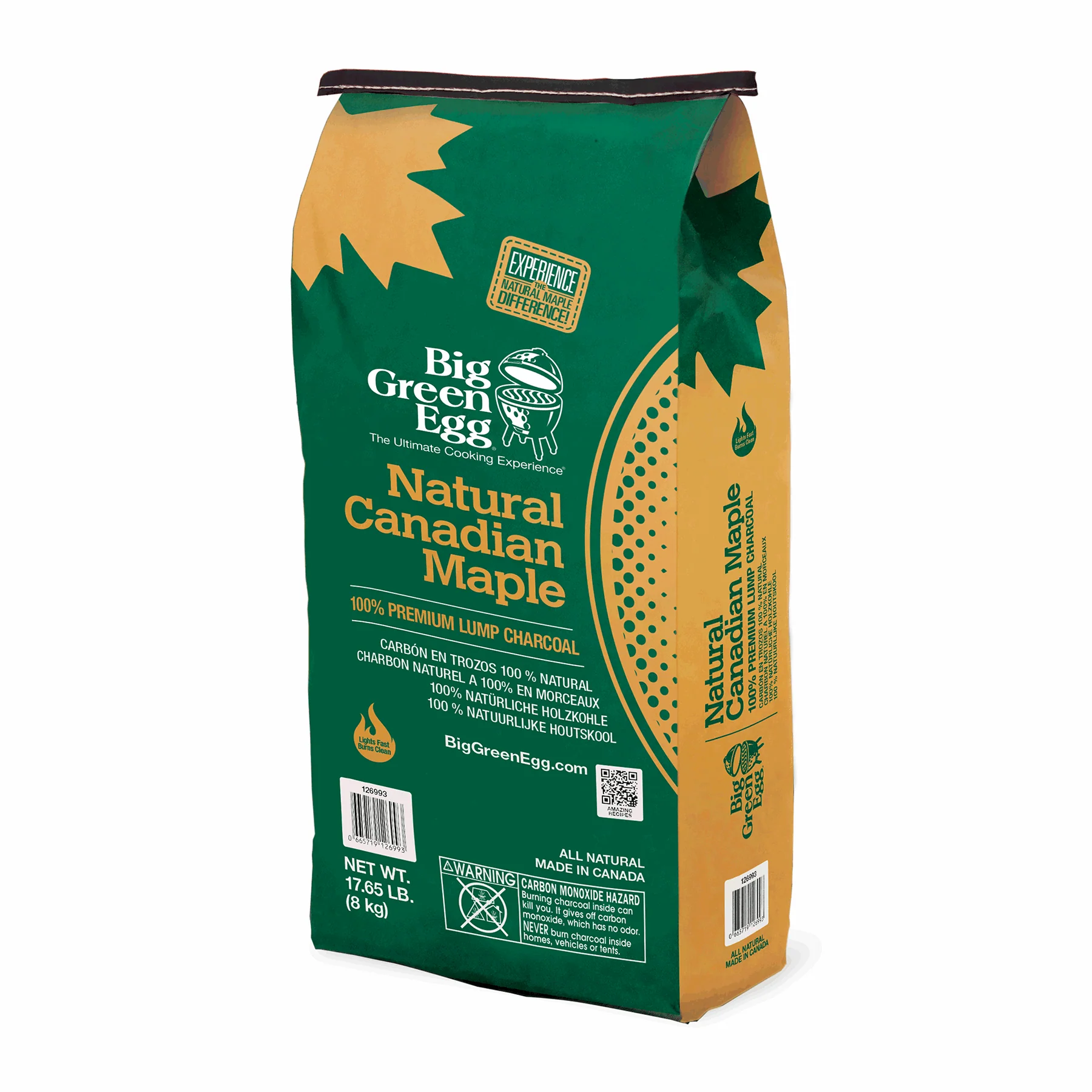 Big Green Egg Natural Lump Charcoal Canadian Maple Natural Lump Charcoal Canadian Maple
