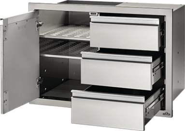 Napoleon 36 x 24 inch Single Door & Triple Drawer Combo and Triple Drawer 36 x 24 inch Single Door & Triple Drawer Combo and Triple Drawer — BI-3624-1D3DR (FR)