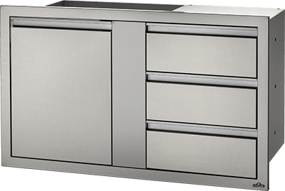 Napoleon 42 x 24 inch Large Single Door & Triple Drawer and Triple Drawer 42 x 24 inch Large Single Door & Triple Drawer and Triple Drawer — BI-4224-1D3DR (FR)