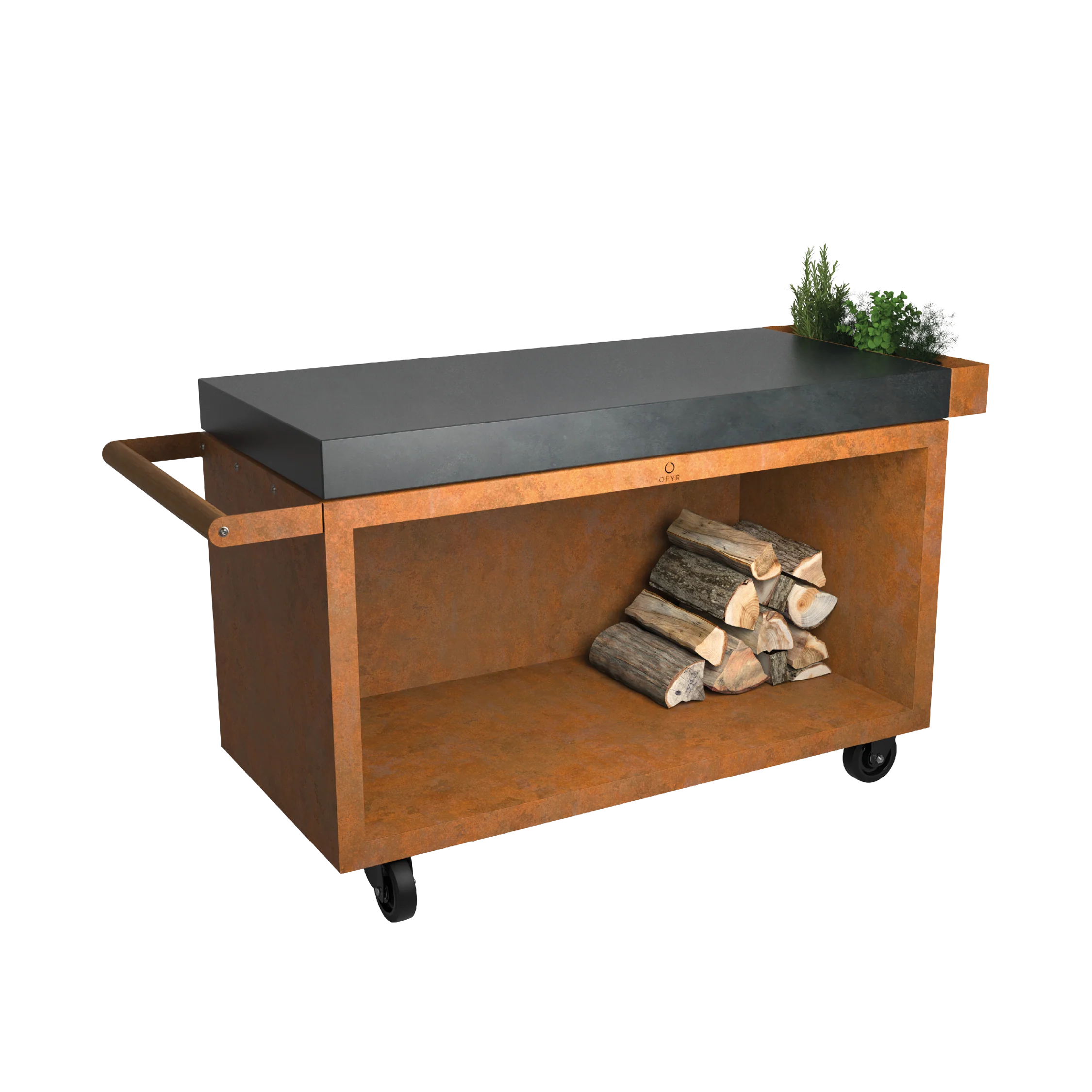 OFYR Mise en Place PRO table Mise en Place PRO table — 135 / Corten / Dark grey ceramic — MP-135-PRO-CD (EU)