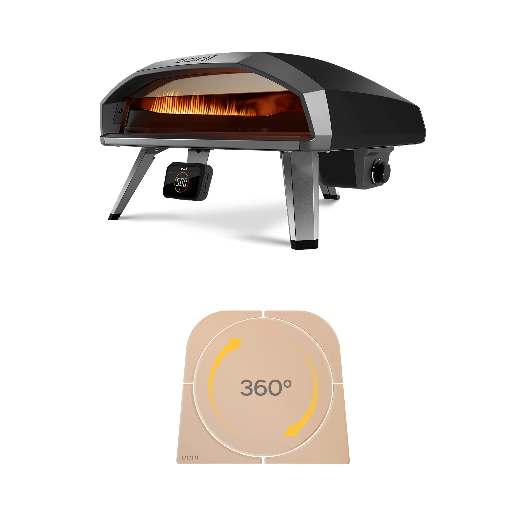 Ooni Ooni Koda 2 Pro Rotating Stone Bundle Ooni Koda 2 Pro Rotating Stone Bundle — 37 mBar / Foundry Black (EU)