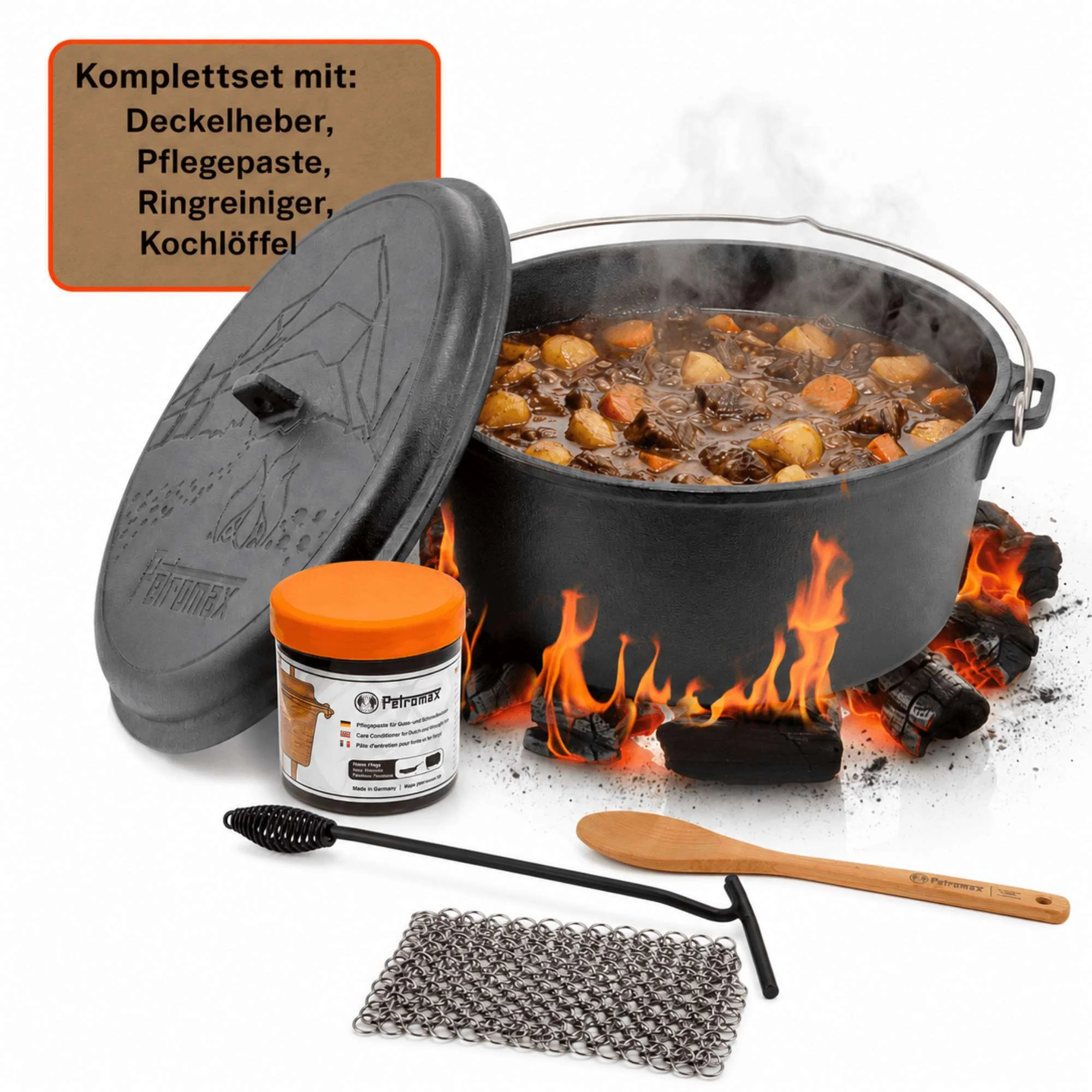 Petromax Essential Line Dutch Oven Set ft6-t, 5.5 Liters Essential Line Dutch Oven Set ft6-t, 5.5 Liters (EU)