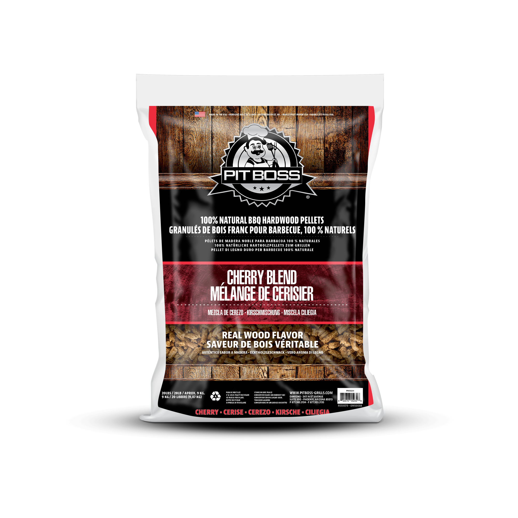 Pit Boss Cherry Blend Wood Pellets — 9 kg Cherry Blend Wood Pellets — 9 kg (FR)