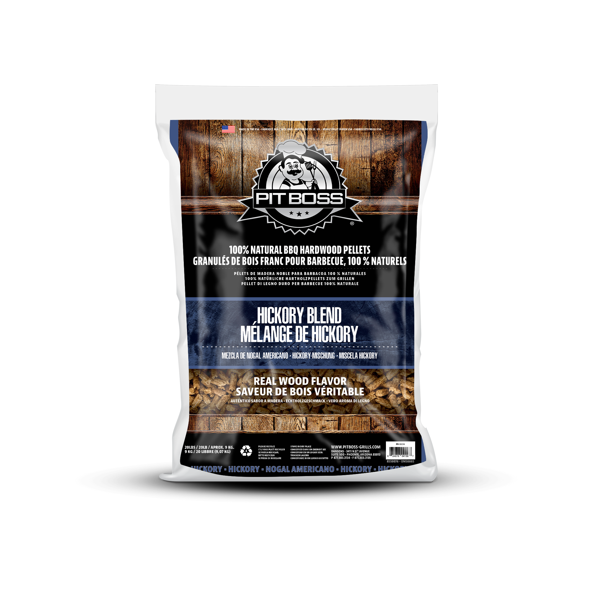 Pit Boss Hickory Blend Wood Pellets — 9 kg Hickory Blend Wood Pellets — 9 kg (FR)