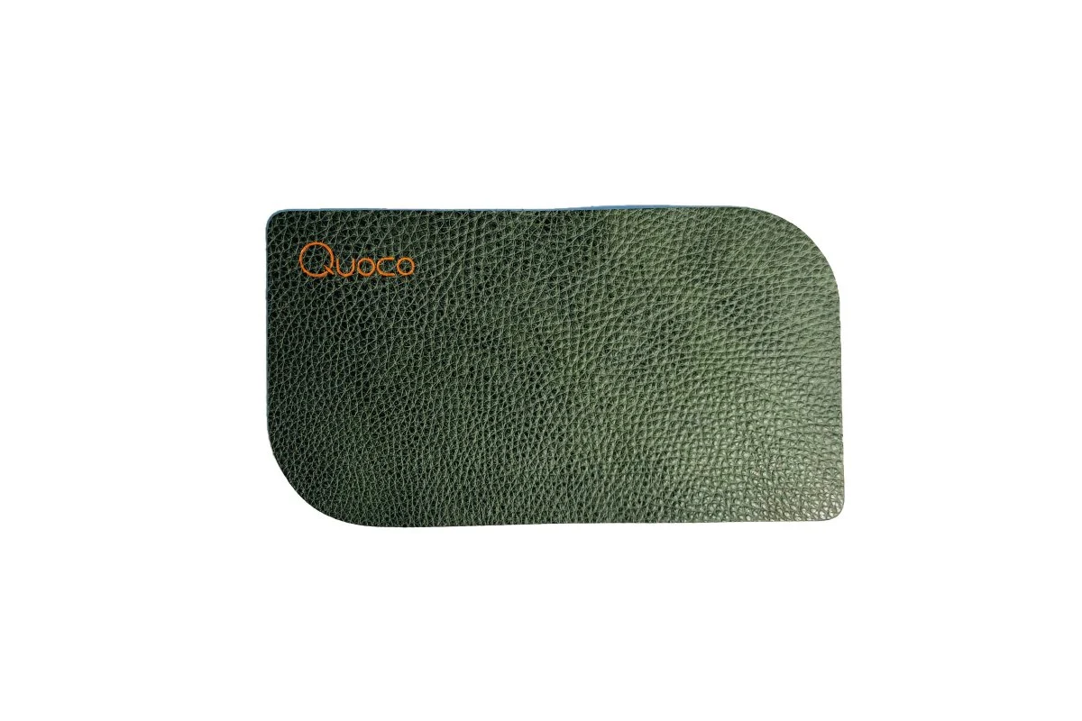Quoco Leather coasters, 6 pieces Leather coasters, 6 pieces — Forest Green — 90121 (EU)