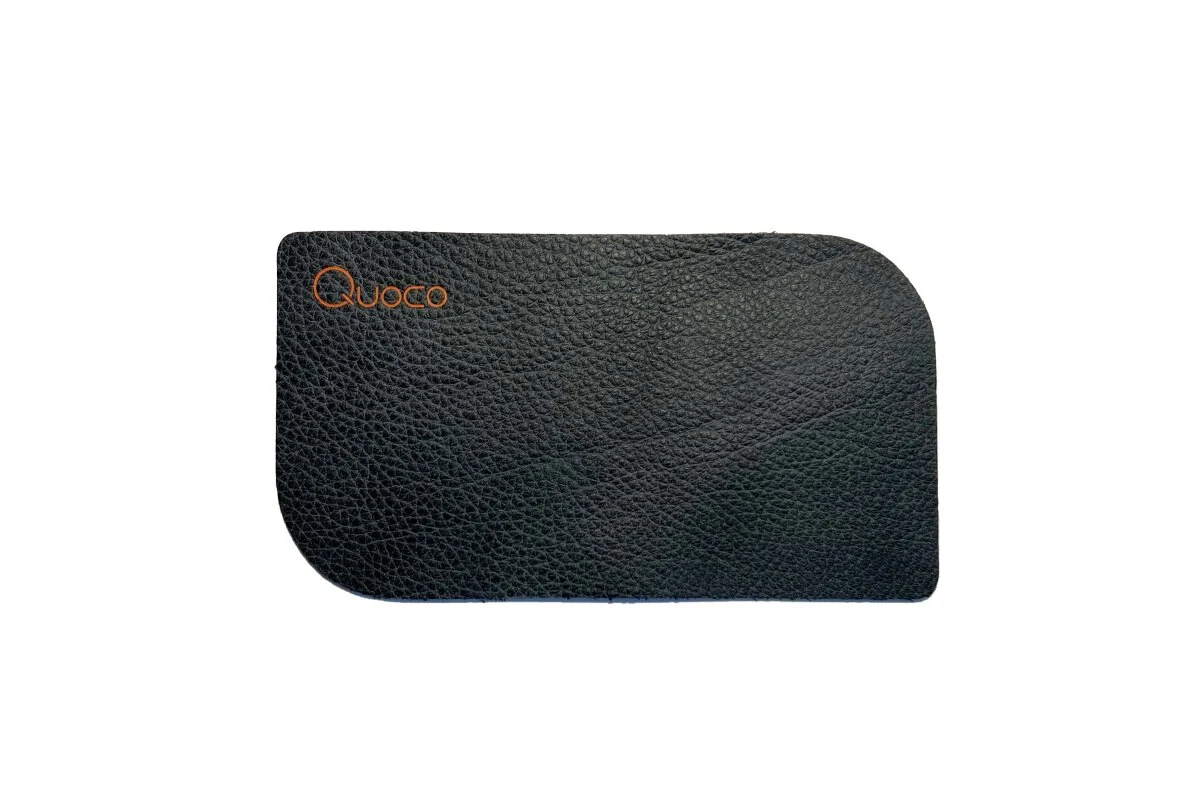 Quoco Leather coasters, 6 pieces Leather coasters, 6 pieces — Black — 90120 (EU)