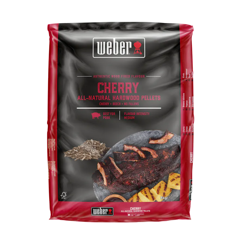 Weber Cherry All-Natural Hardwood Pellets — 8 kg Cherry All-Natural Hardwood Pellets — 8 kg — 3401050 (FR)