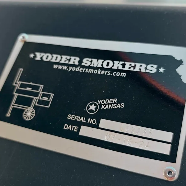 Yoder Smokers Serial Plate Replacement Serial Plate Replacement (EU)